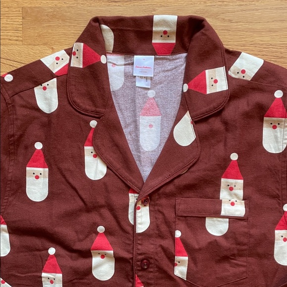 Hanna Andersson Adult Holiday Flannel Pajama Top UNISEX L - Picture 4 of 7